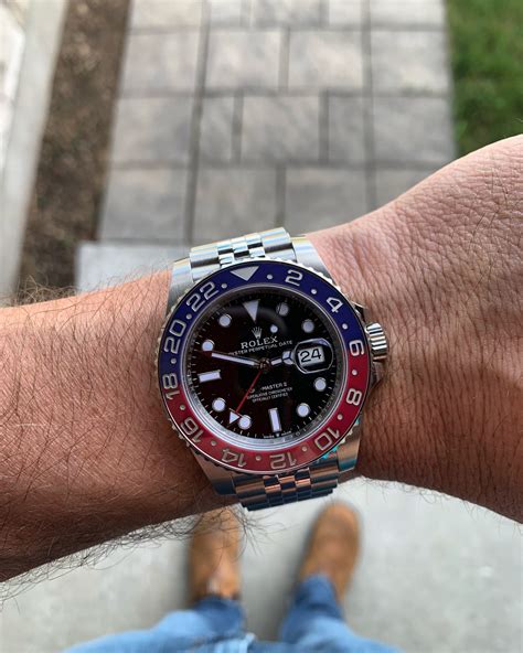 rolex gmt magnum piu|rolex pepsi on wrist.